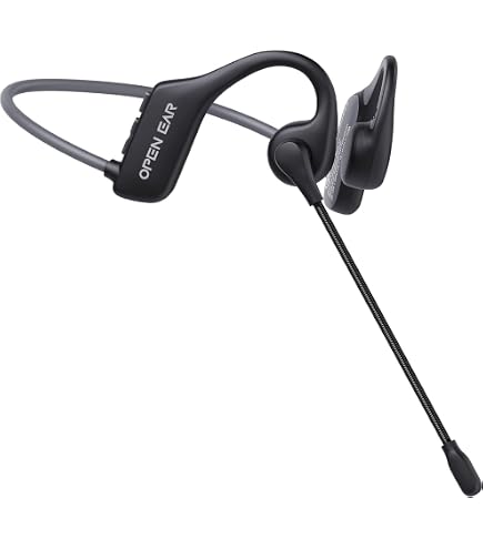 Amazon | 骨伝導イヤホン マイク付き、ヘッドセット Bluetooth 6.0 ENC